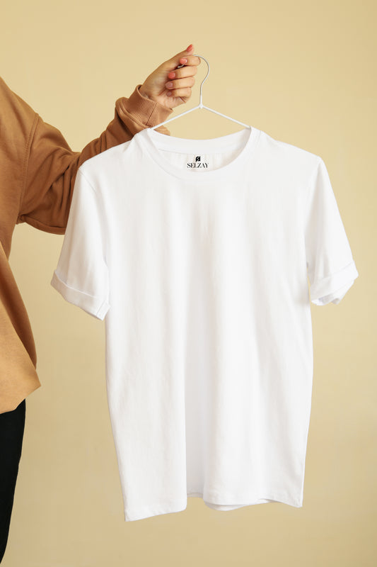 Plain Tee Shirt (White)